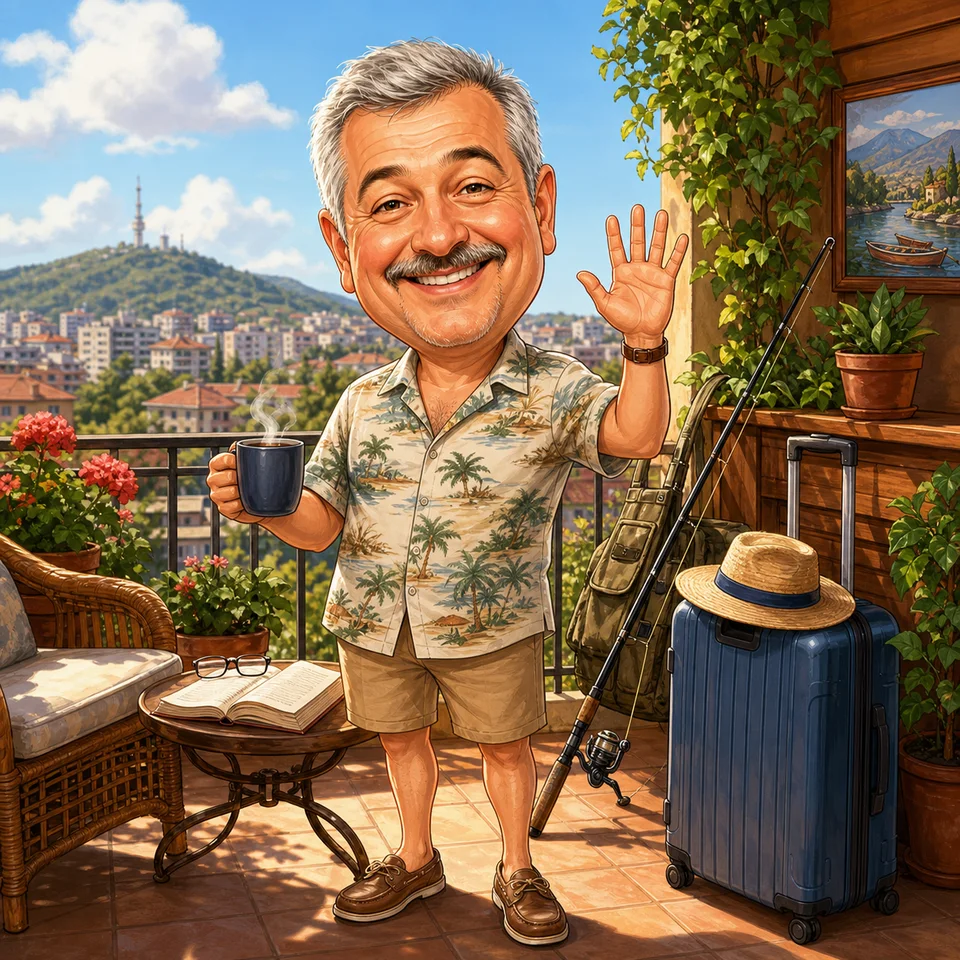 пример за карикатура за пенсиониране